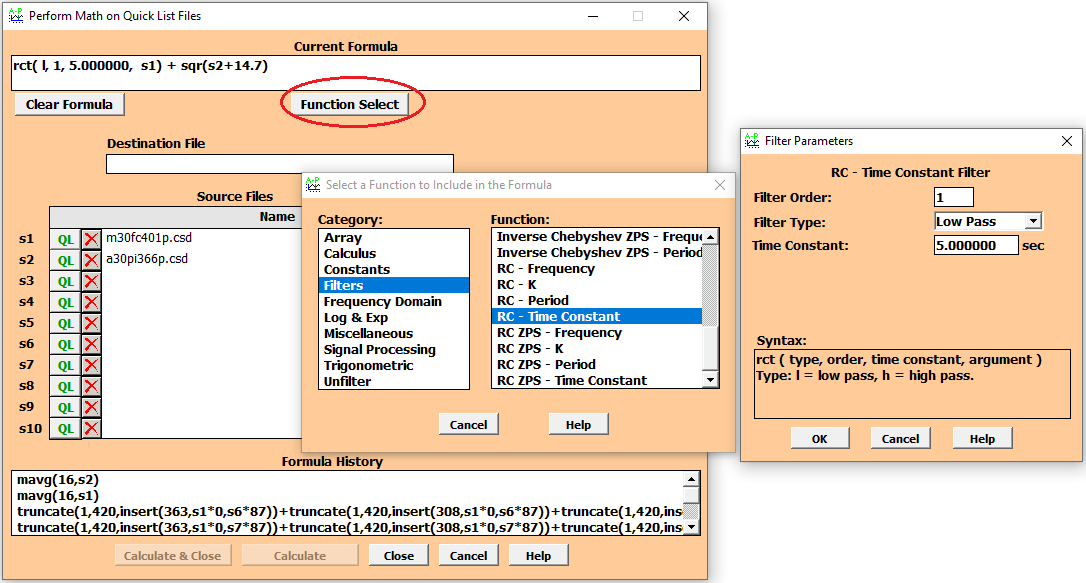 Math Function Select